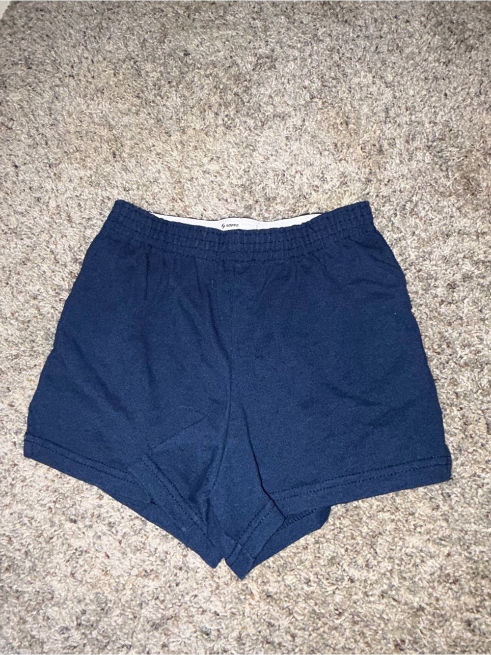 Soffe Navy Elastic Waist Athletic Shorts